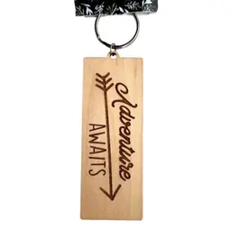 New Wooden Adventure Awaits Engraved Keychain