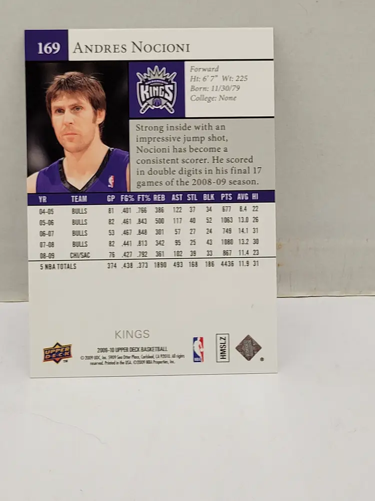 2009-10 Upper Deck Andres Nocioni #169 9y7