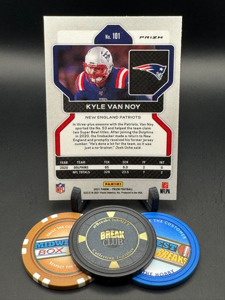 Kyle Van Noy Orange Disco 2021 Prizm New England Patriots
