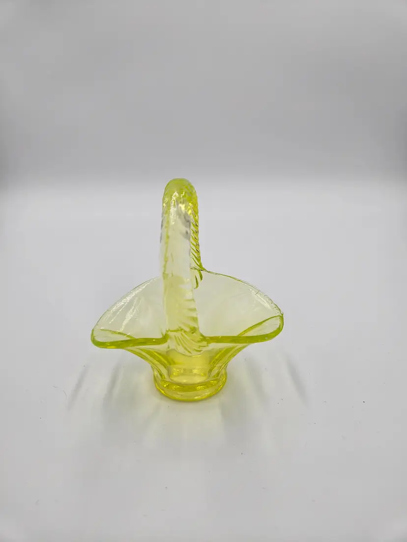 #C94 Tiny Tiffin Vaseline Basket Glows