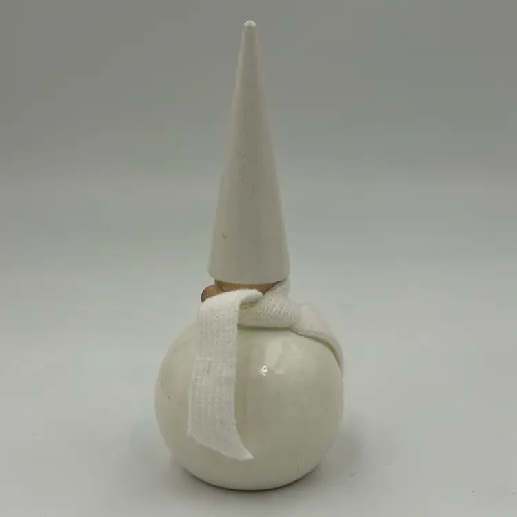 Larson’s TRA Sweden, Wooden White Round Christmas Santa Ronetta Doll