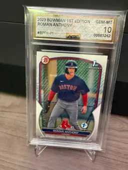 Roman Anthony 2023 Bowman 1st Edition GEM MT AGS 10