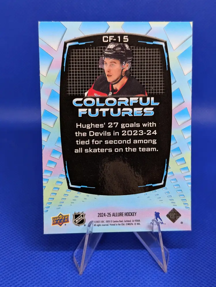 2024-25 Allure Colorful Futures Red Jack Hughes - New Jersey Devils