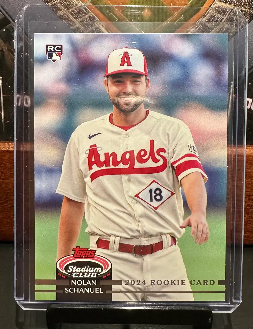 Nolan Schanuel RC Design Variation SSP 2024 Stadium Club 42 Los Angeles Angels