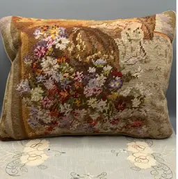 15x11” Needlepoint Accent Pillow.