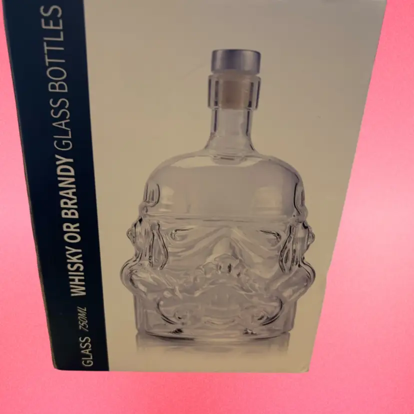 Storm Trooper Glass 750 Ml Whiskey Or Brandy Glass Bottle With Cork