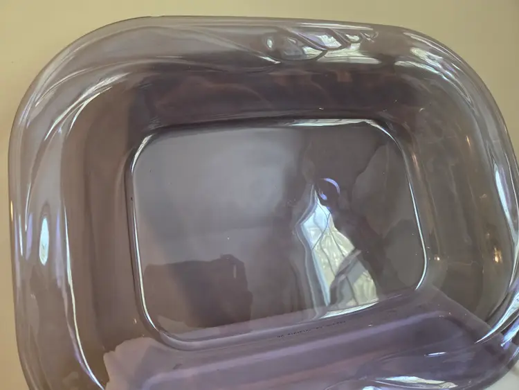 Vintage CorningWare amethyst glass baking dish