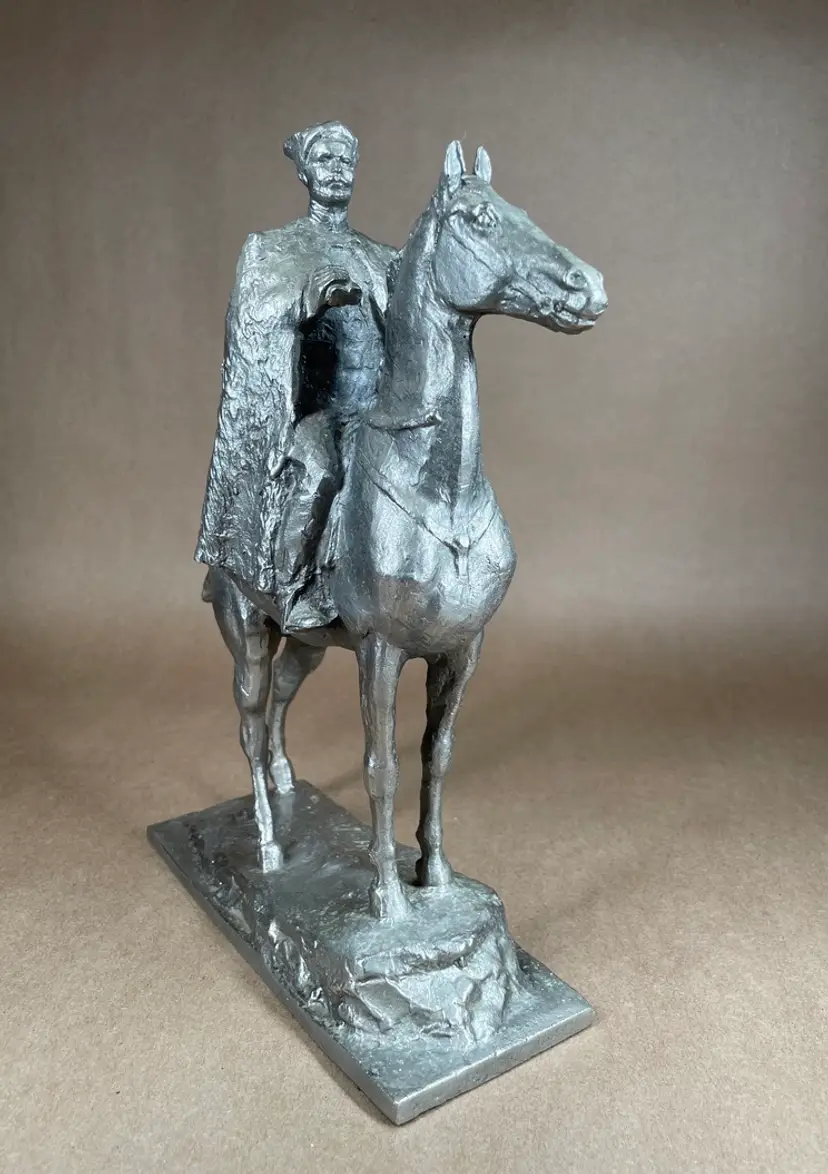 Mursin Leon Trotsky Russian Revolutionary Table Top Metal Sculpture Shelf Decor - VTG