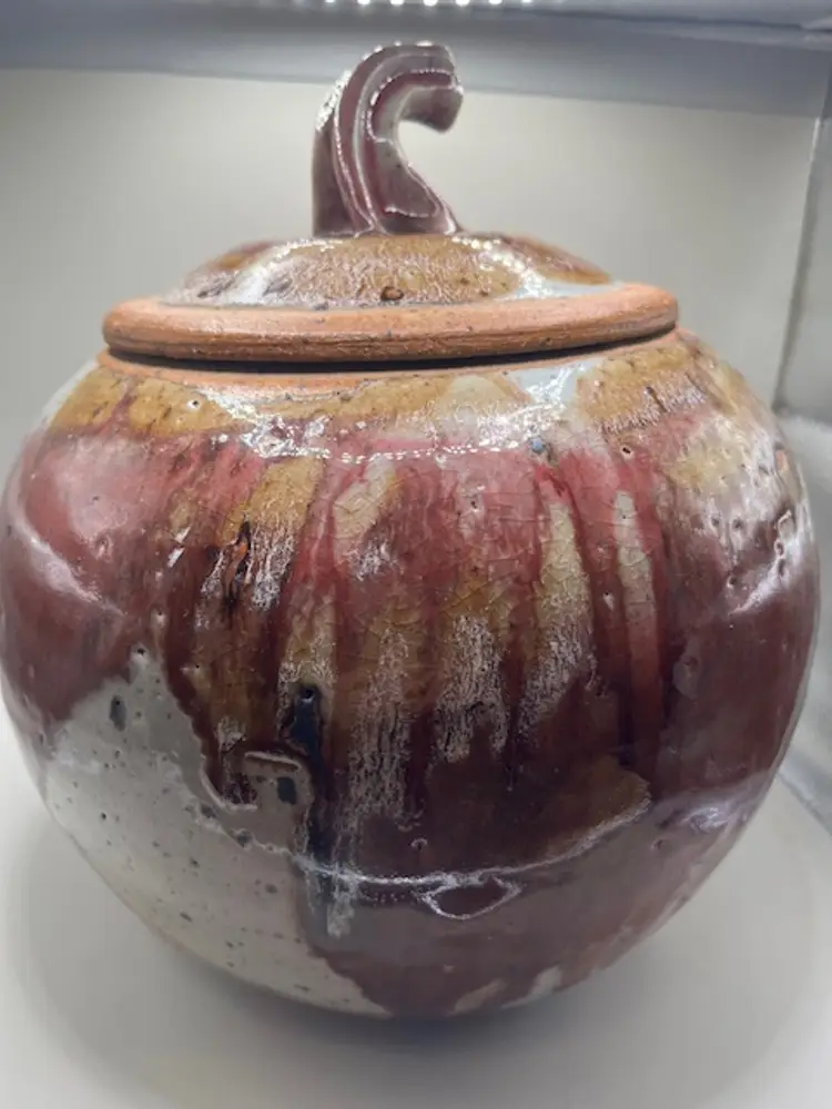 Signed Mexican Pottery Pumpkin/Apple