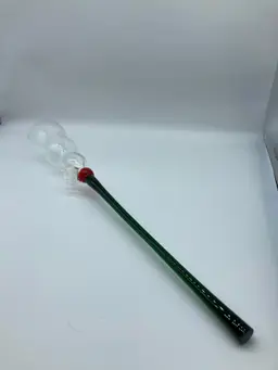 Long Clear Unique Glass Flower