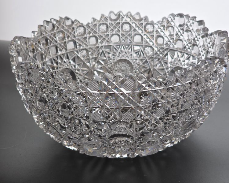 AMERICAN BRILLIANT PERIOD CUT GLASS ANTIQUE BOWL