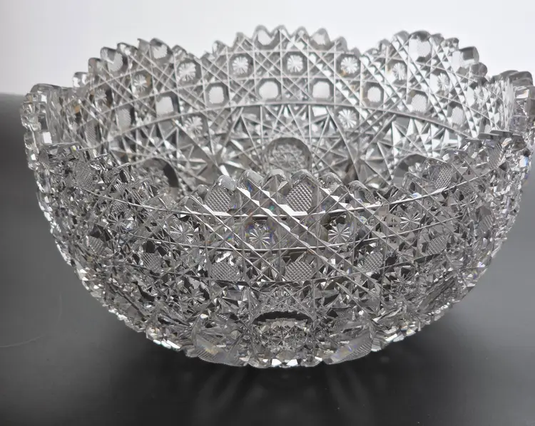 AMERICAN BRILLIANT PERIOD CUT GLASS ANTIQUE BOWL