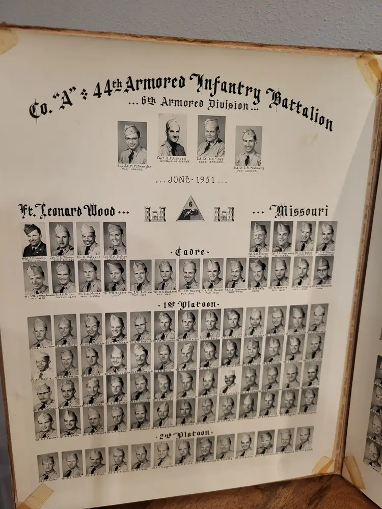 Ft. Lenoard Hood,MO 44th Armoured Battalion, 1951 Photographs 6th Armoured