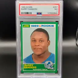 Barry Sanders 1989 Score Rookie Card (RC) PSA 7