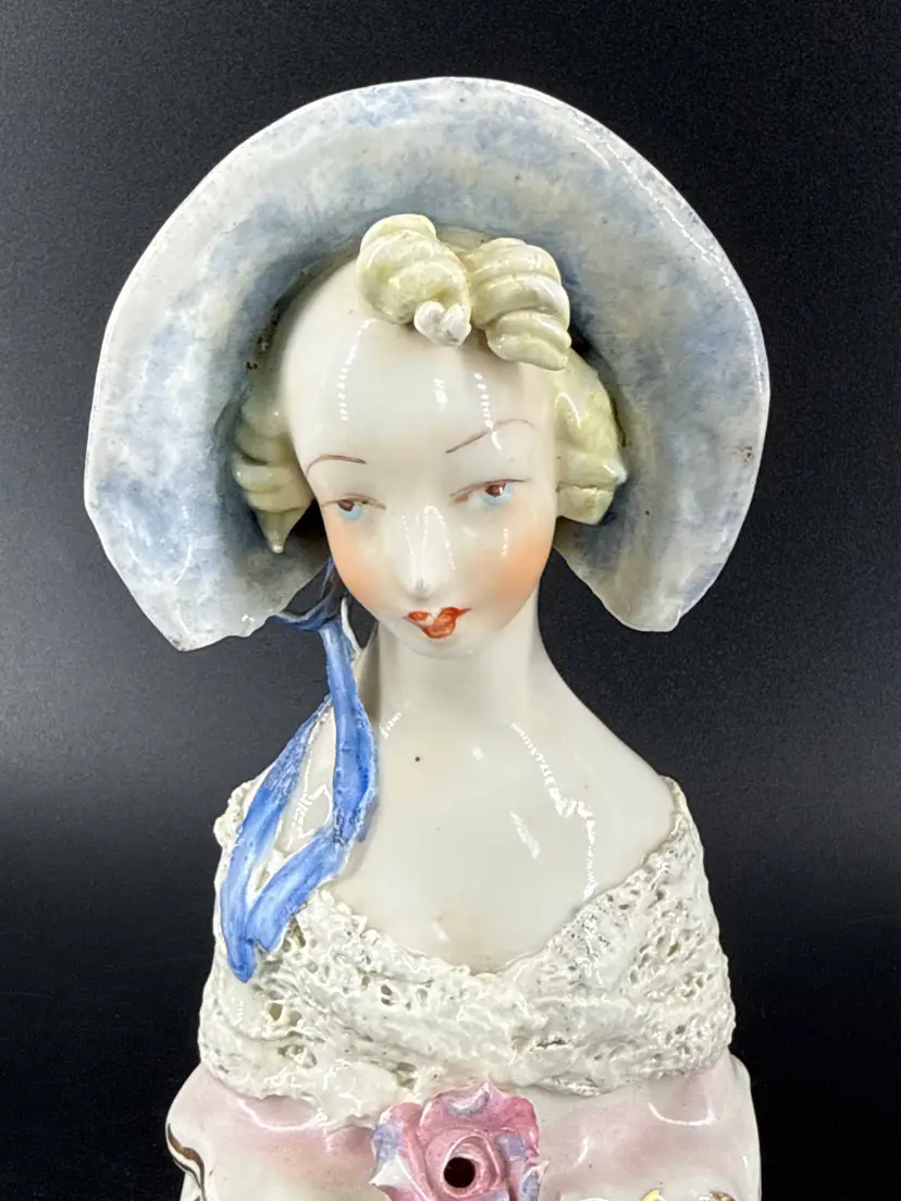 Numbered Vtg Cordey Porcelain Figurine Lady Bust 1940's Hand Painted