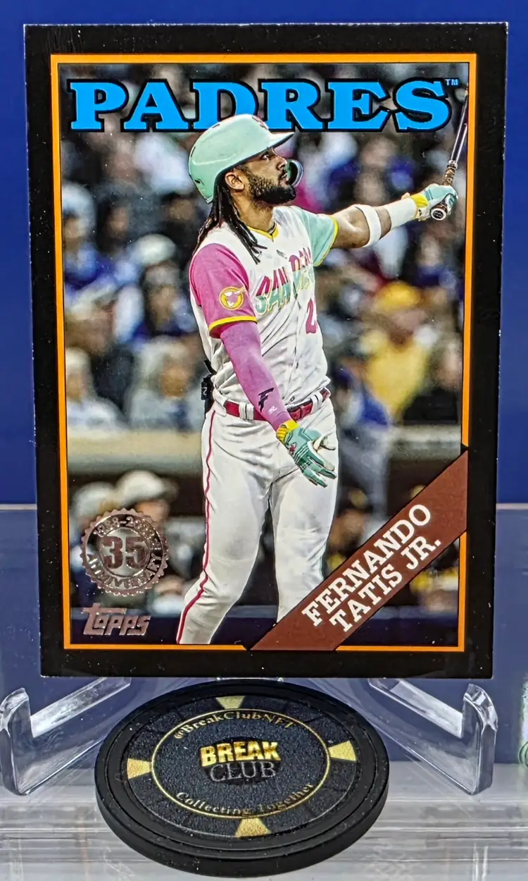 Fernando Tatis Jr. 2023 Topps Black Border Card 35th Anniversary SP 129/299 #88US-41 San Diego Padres