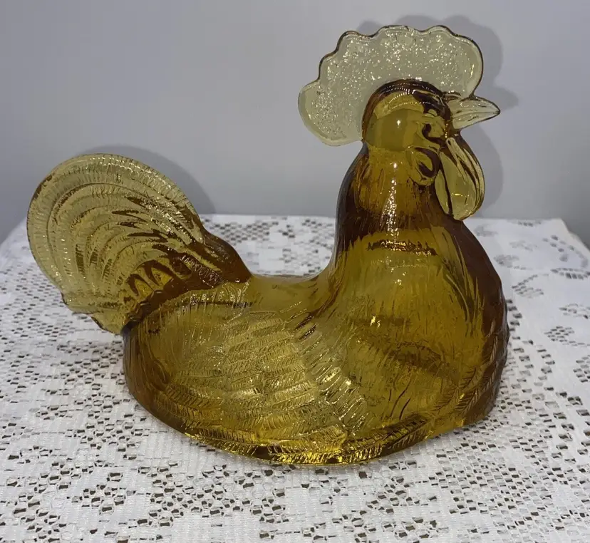 Amber Rooster Standing Replacement Lid Only