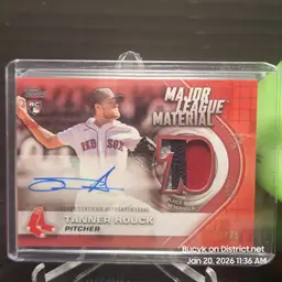 2021 Topps Major League Material Red Auto - Tanner Houck Boston Red Sox 12/25