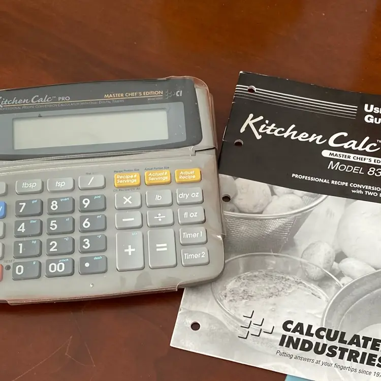 Kitchen Calc Pro Model 8305 Master Chef’s Edition With Manual