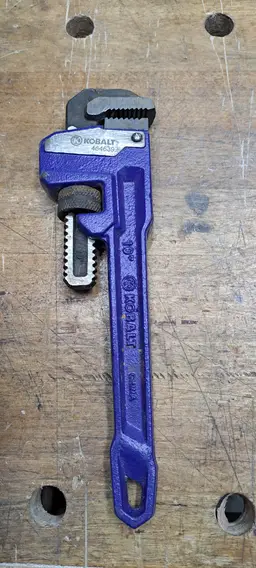 Kobalt 10" pipe wrench, new