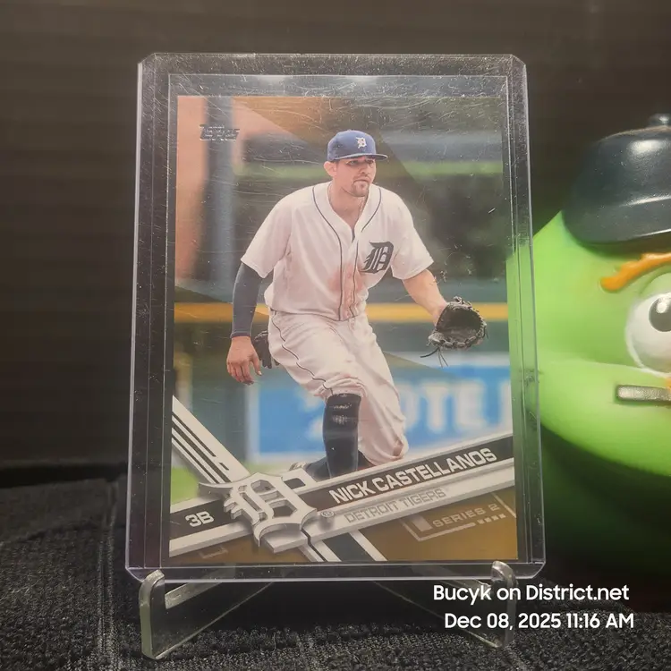 2017 Topps Series 2 Gold - Nick Castellanos Detroit Tigers 1234/2017