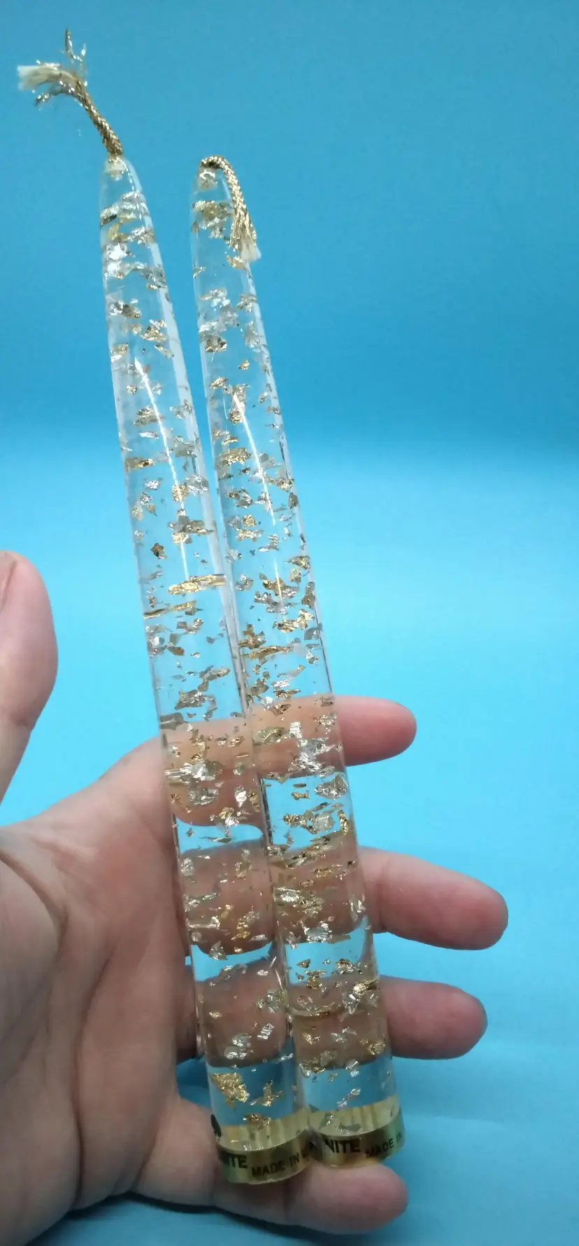 Wood And Lucite, Candles And Holders