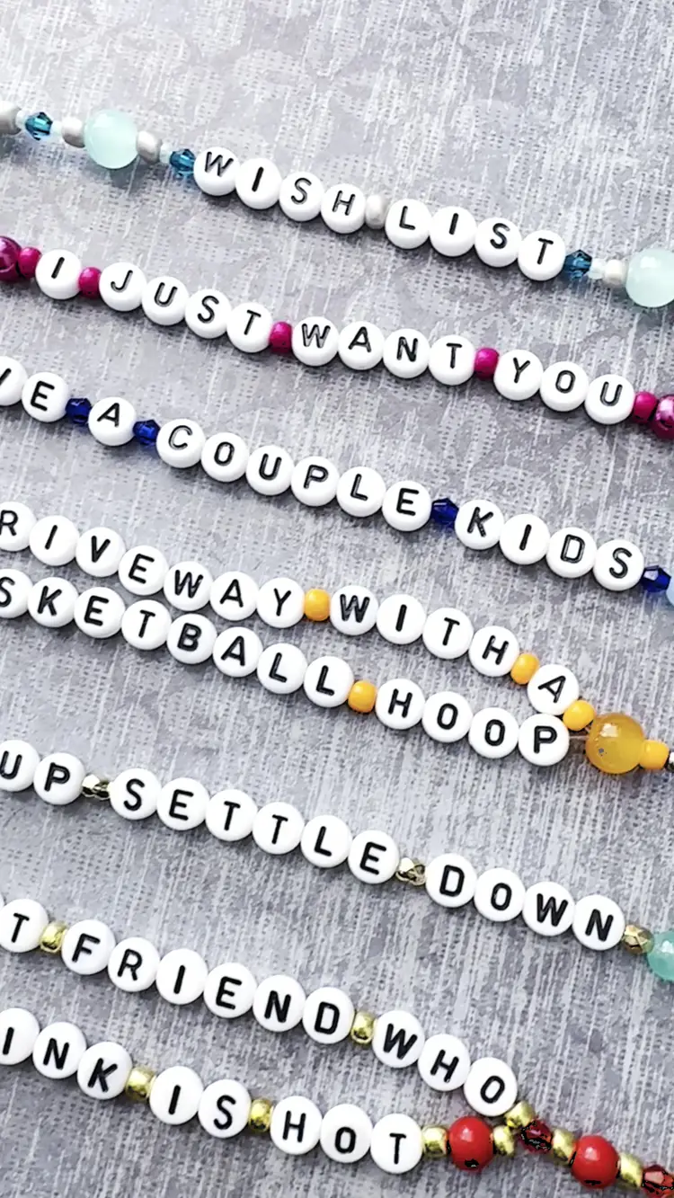 Showgirl Swiftie Beaded Friendship Bracelets - Set of 6 - Wi$h Li$t