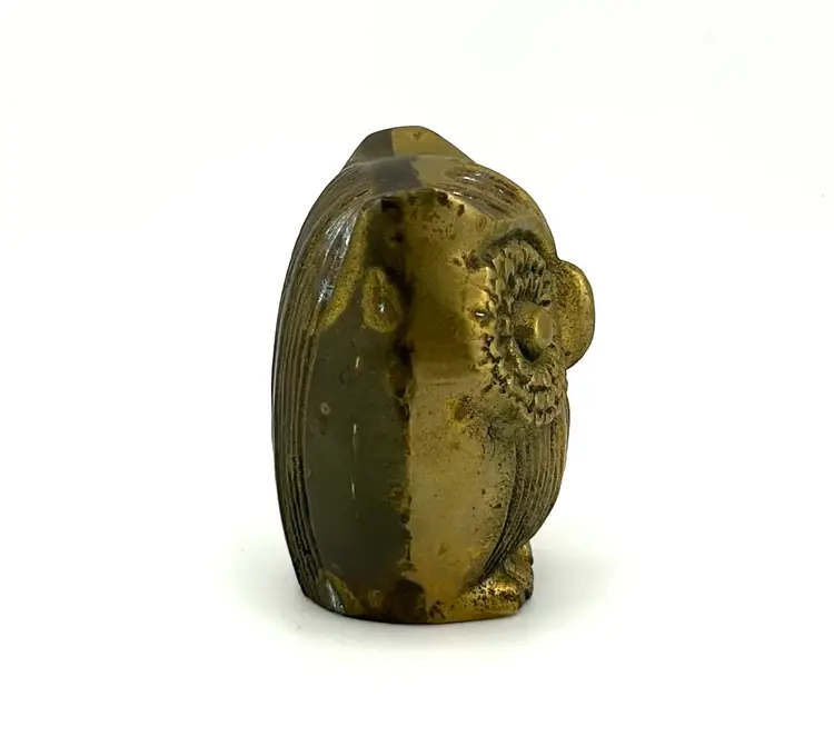 Brass Owl Figurine 2.25"x 2.5"x 3" *READ*