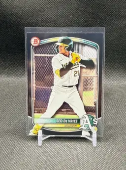 Leo De Vries 2025 Bowman Draft Black Border 1/1 Athletics