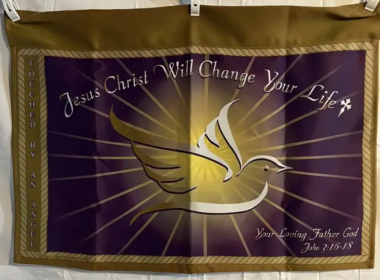 Jesus Christ Will Change Your Life Yard Banner Flag 29”x20” Easter Flag