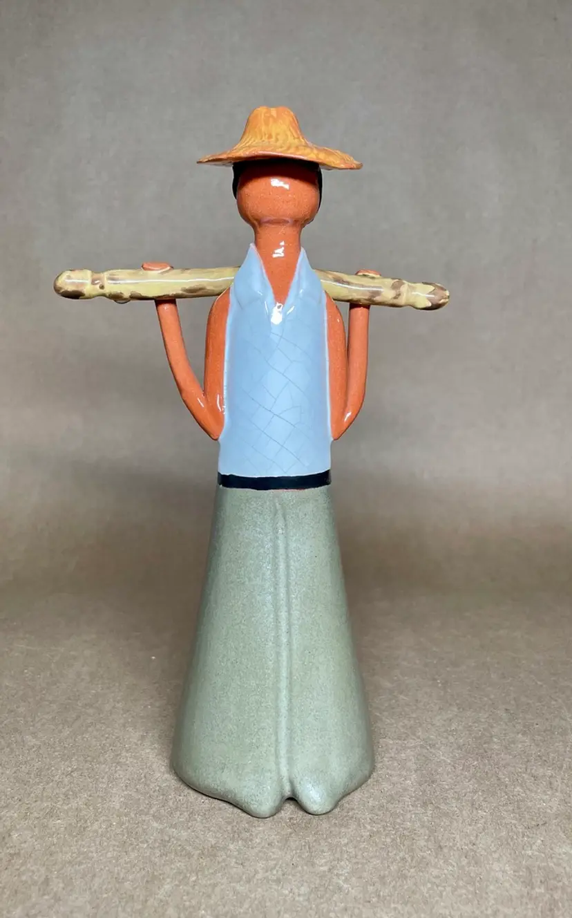 Muneca Lime Dominican Republic Signed Faceless Women Female Collectible Figurine