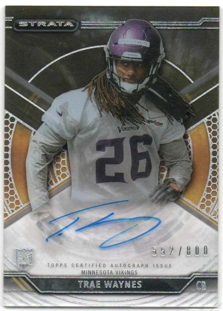 2015 Topps Strata #SA-TW Trae Waynes Strata Autograph Rookie Card #652/800