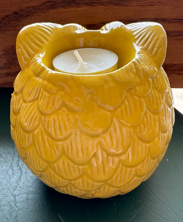 Ceramic Owl Tealight Candle Holder
