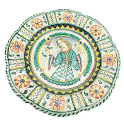 Vintage Italian Plate Dish Spring Flowers Fairy Cottage Decor MBD Signed