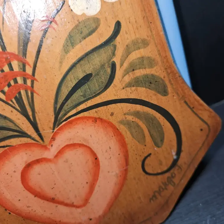 'Bless our Home' tole work plaque hand painted signed