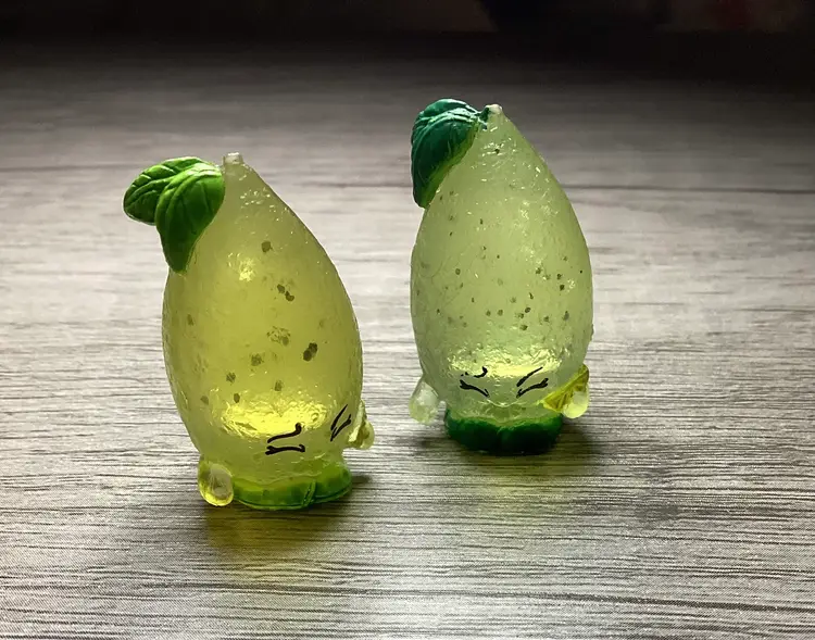 Shopkins Sour Lemon Crystal Glitz Glitter Set of 2 RARE