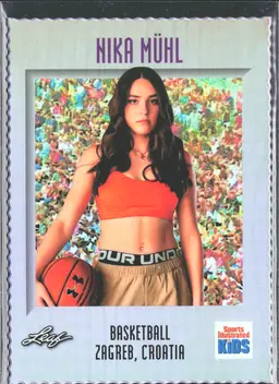 Nika Mühl Short Print Leaf Sports Illustrated Kids METAL Basketball Card Only 201 Made!