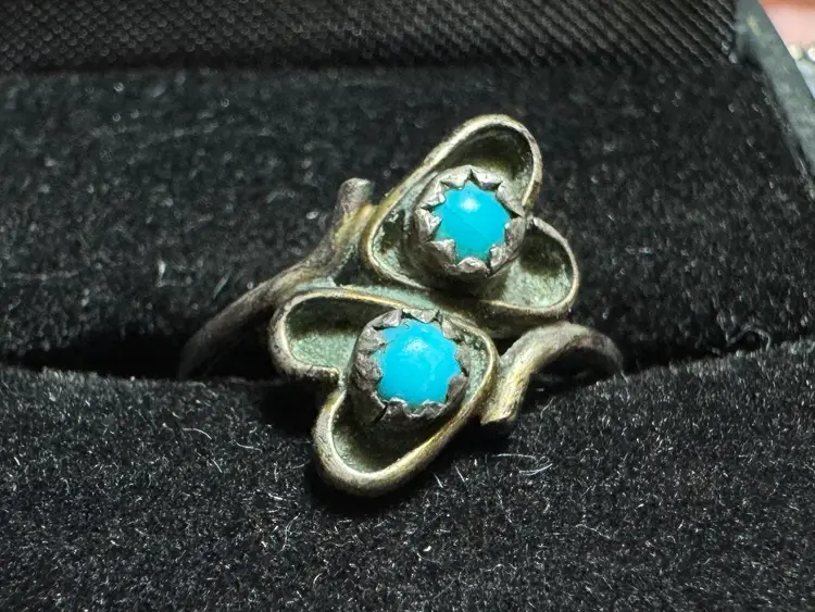 Sterling Sz 5 Turquoise Ring