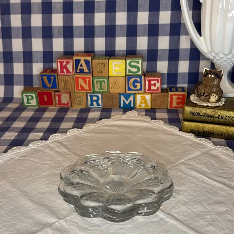 Glows! Three Pre-1958 Heisey Glass Flower Petal Plates.