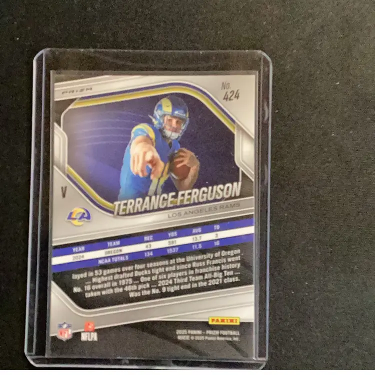 2025 Panini Prizm - Terrance Ferguson #424 Silver Prizm VARIATION (RC) Rams