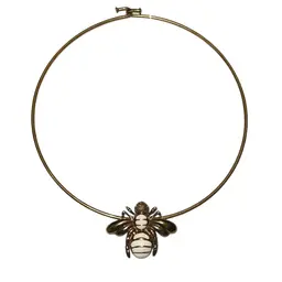 Lilly Pulitzer Bee Choker Necklace Goldtone Signed