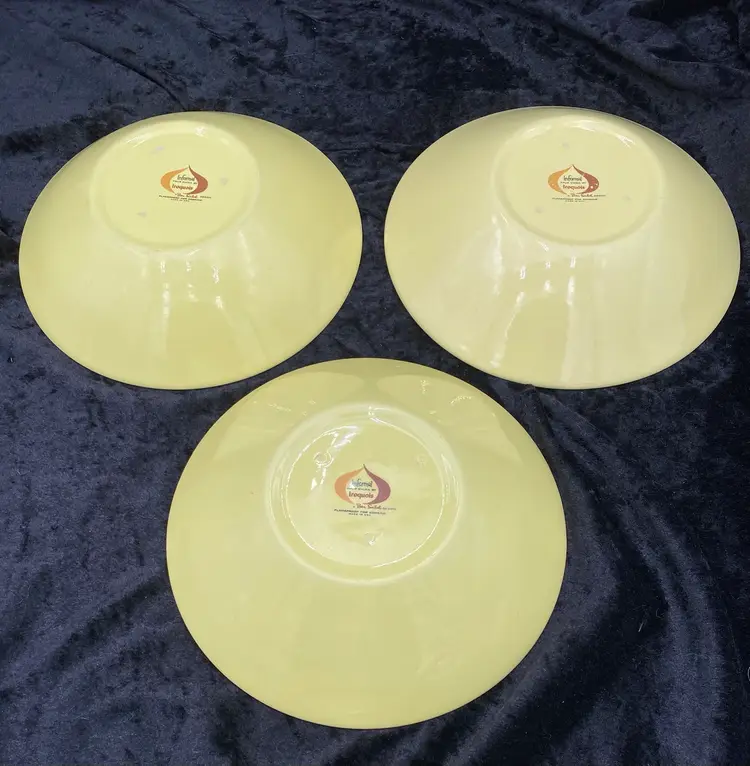 3 - Iroquois 'Lazy Daisy' Coupe Soup Bowls, MCM, Informal True China, Ben Seibel