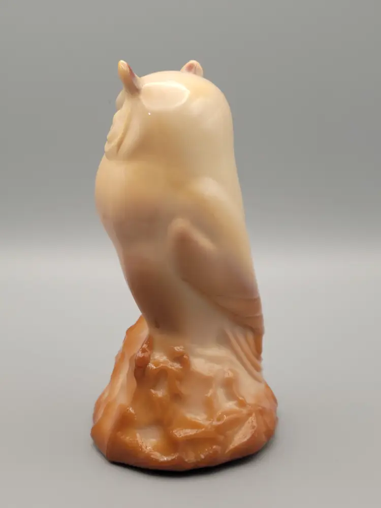 Fenton Caramel Slag Glass Owl Figurine