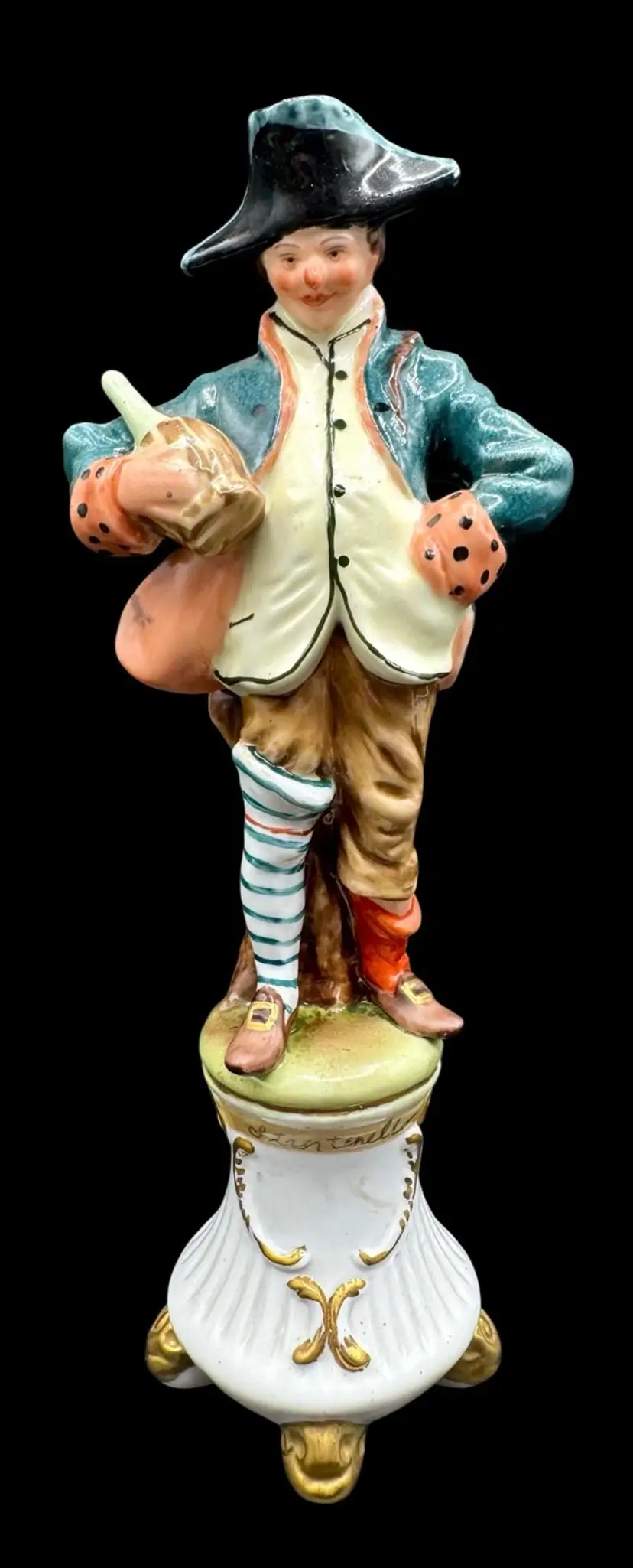 Vintage Stenterello Italy Commedia Dell’Arte Porcelain Figurine Italian Comedy