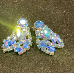 Vintage Rhinestone Clip Earrings