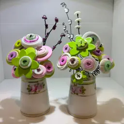 1920s Nippon Handpainted Button Bouquets