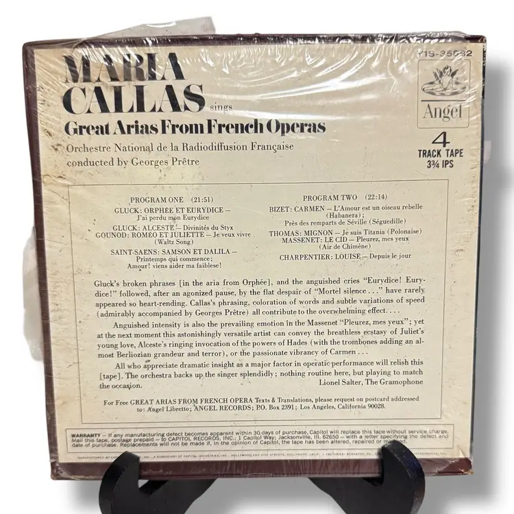 Maria Callas Sings Great Arias French Operas 1960 Reel To Reel New SEE PHOTOS