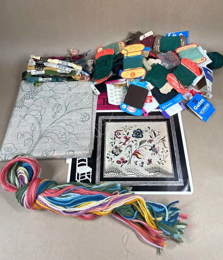 Crafting Supplies Sewing Fiber Art Crewel Work Buttons German Embroidery Thread Wooden Weaving Loom