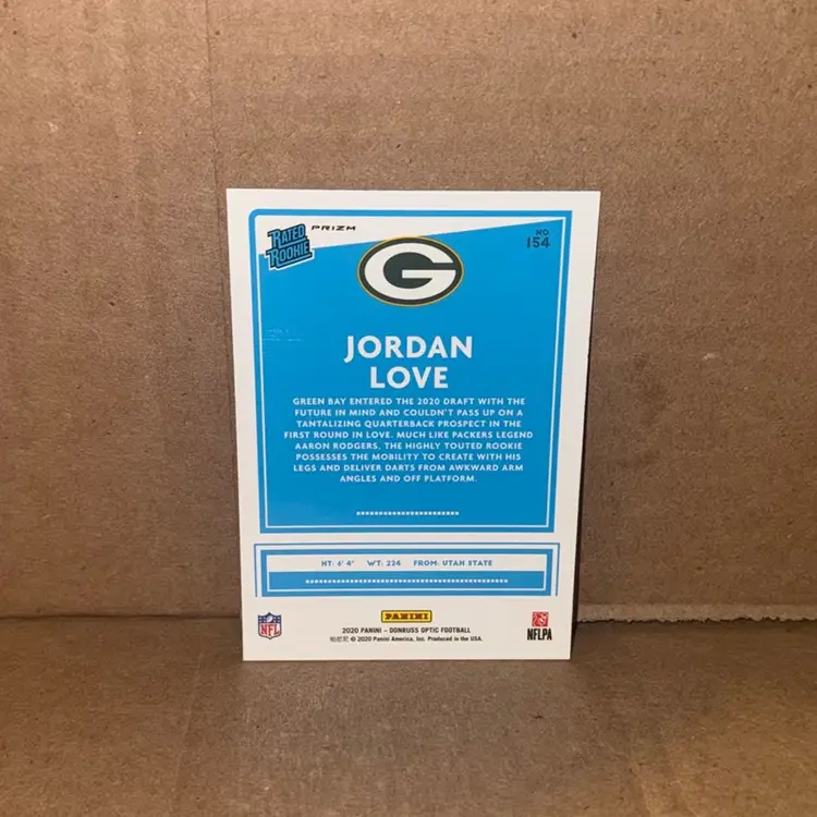 2020 Panini Donruss Optic Football Jordan Love Rated Rookie Blue Scope RC