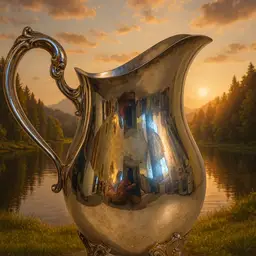 Stunning Vintage Oneida Silver-Plated Footed Water Pitcher With Ice Lip 8.5"